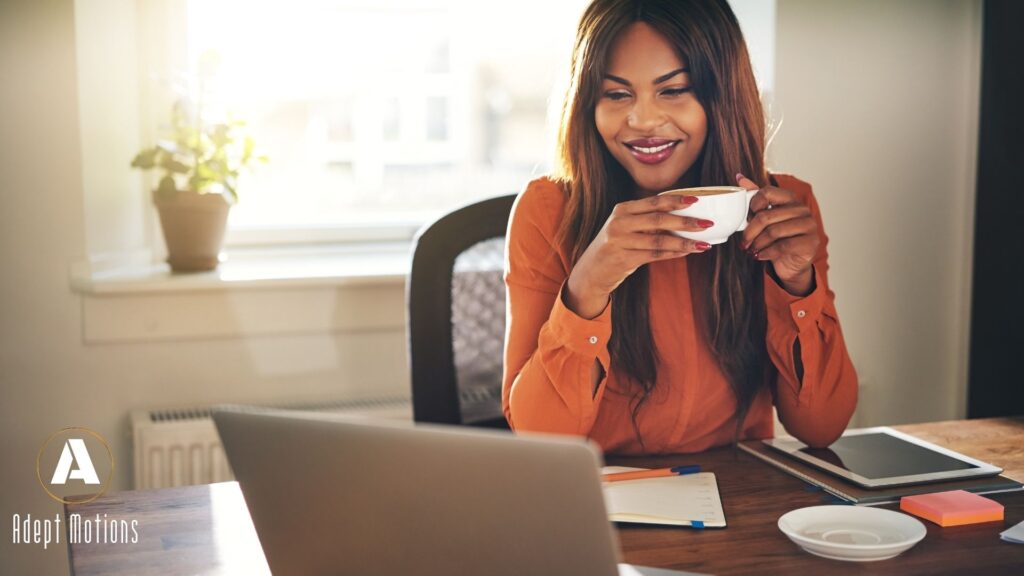 women providing virtual tour from home