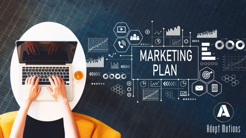 person typing a digital marketing plan