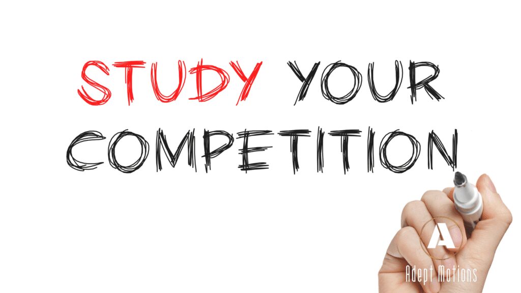 someone writing study your business competition