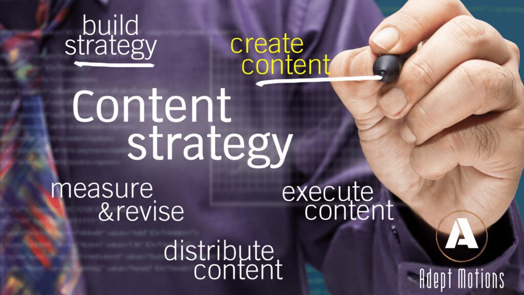 man writing content creation strategies