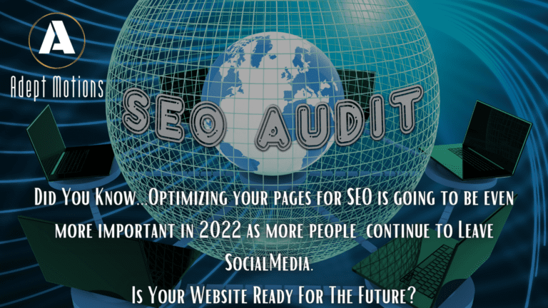 picture of world globe with the words SEO audit on it