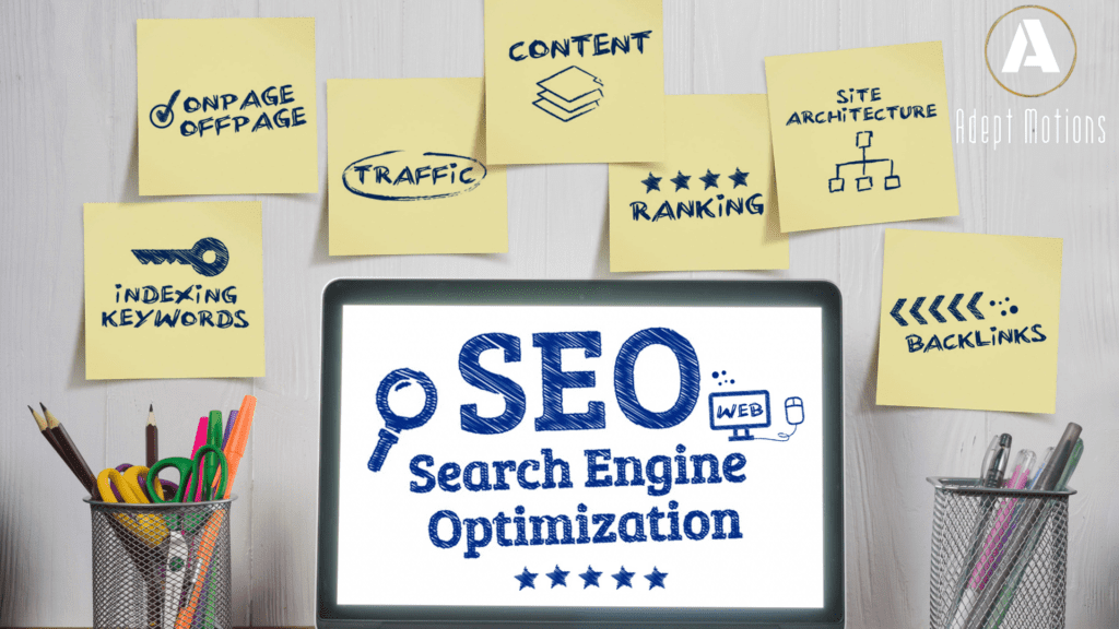 board with different types of technical SEO services on it