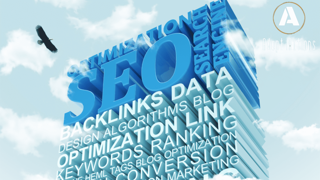 SEO services piled on each other forming a wall