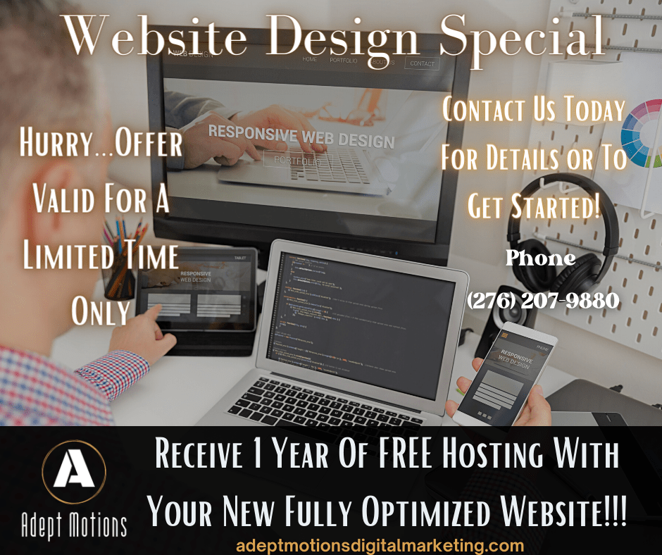 Free Website Hosting Special By Adept Motions