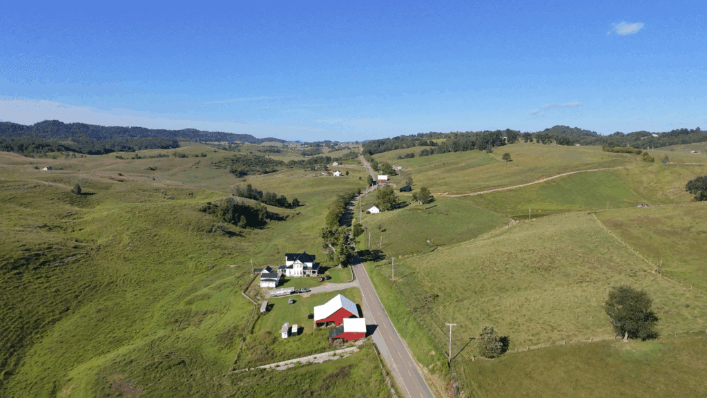 Aerial Photos of House and Farmland in Lebanon, VA