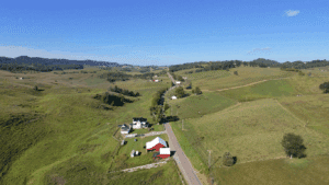 Aerial Photos of House and Farmland in Lebanon, VA