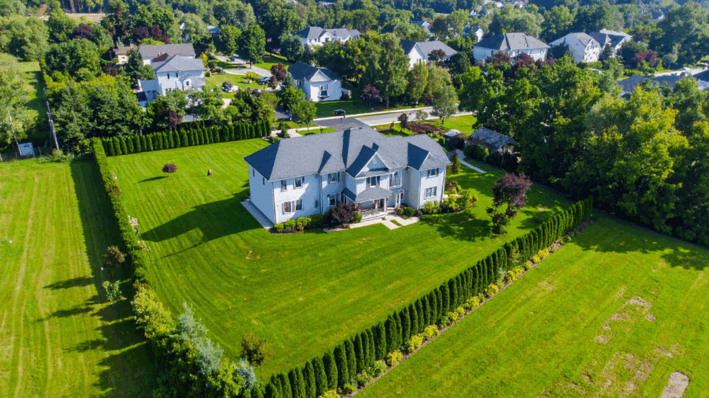 Aerial Photo of a Home Taken from a Drone.