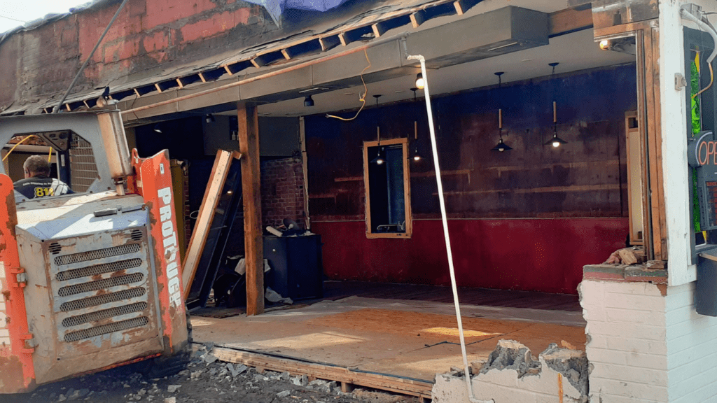 Past Renovations Being Performed at Mamma Mia's Italian Restaurant in Abingdon, VA.