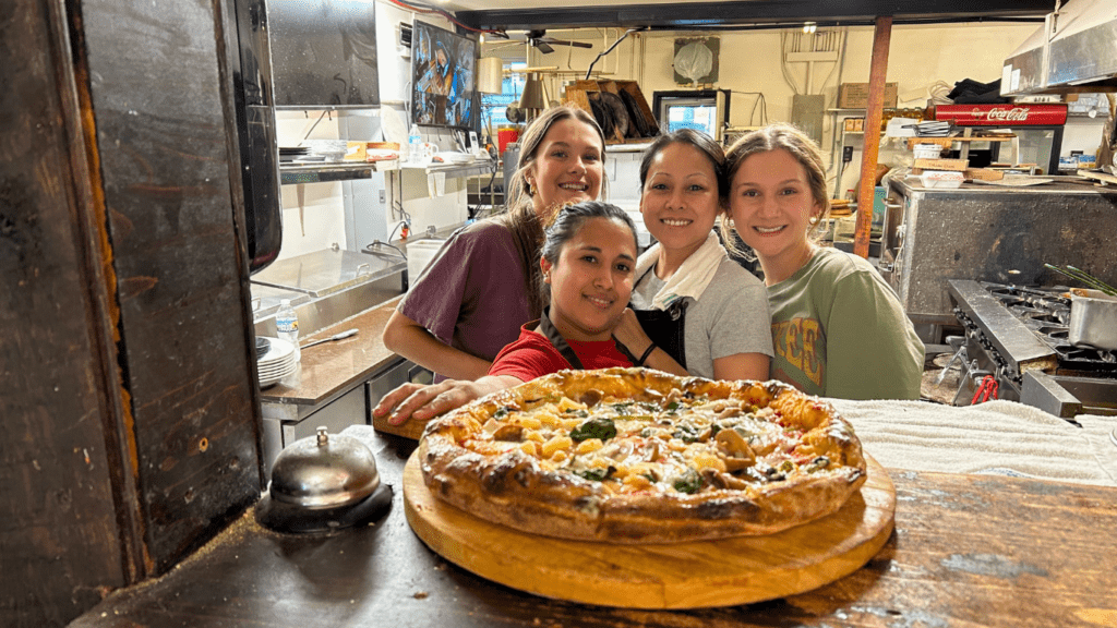 Servers and Kitchen Crew at Mamma Mia Italian Restaurant in Abingdon, VA.