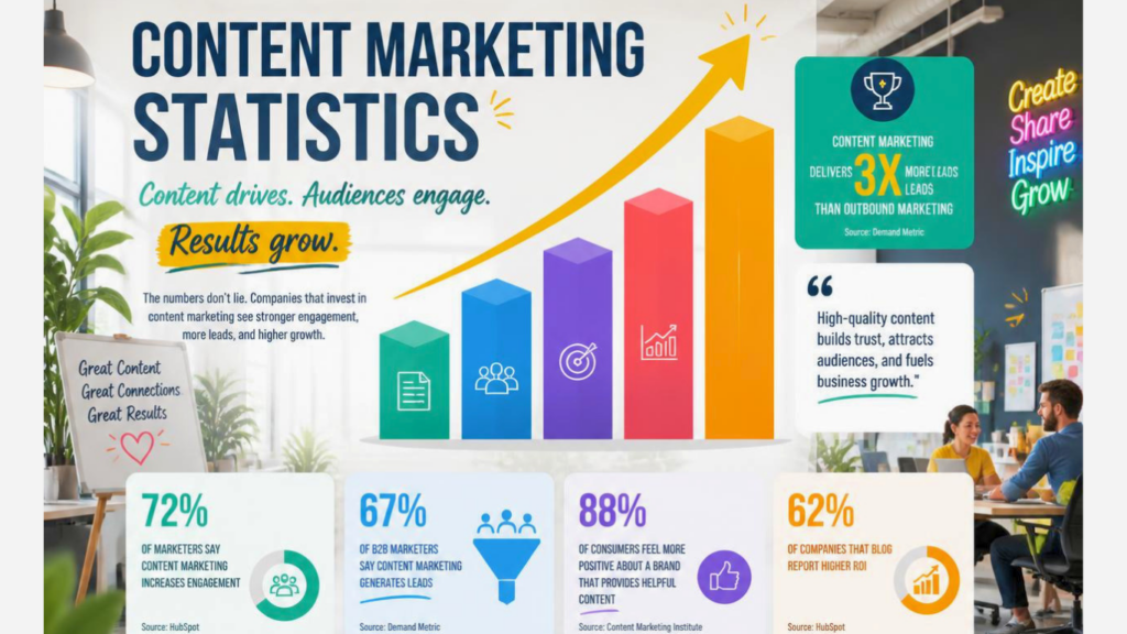 Content Marketing Statistics Showing the Importance of High-Quality Content.