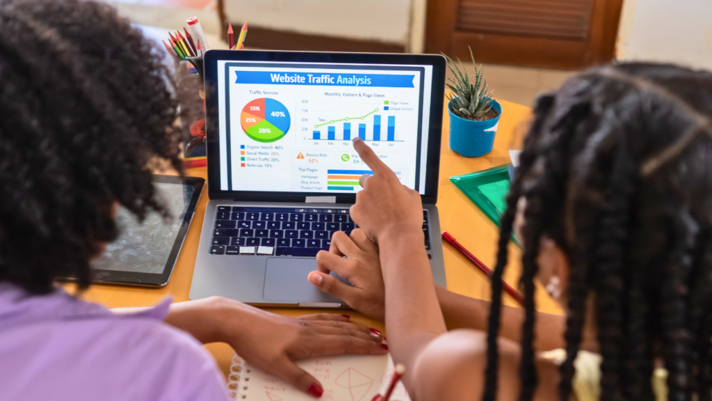 Website Analytics from Social Media Marketing Campaign.