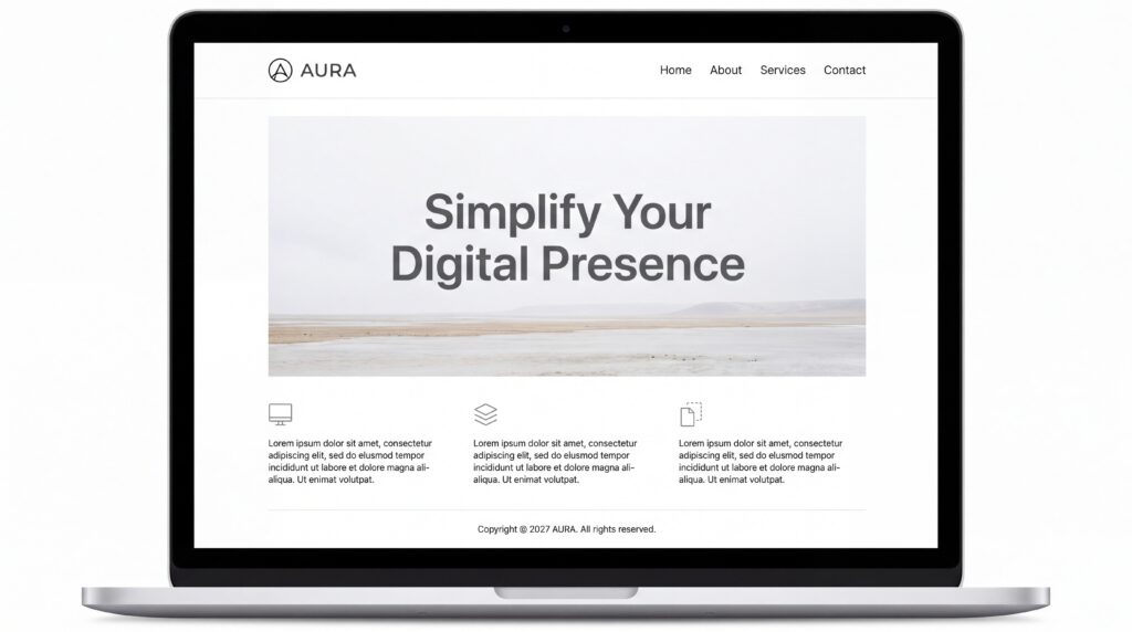 Clean Web Design Layout.